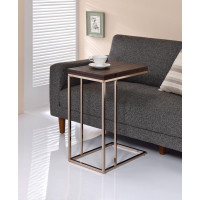 Coaster Furniture 902932 Expandable Top Accent Table Chestnut and Chrome